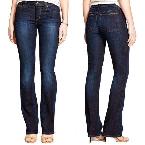 - Joe's Jeans Curvy Dark Wash Boot Cut Denim SZ 24! NEW! - Picture 1 of 8